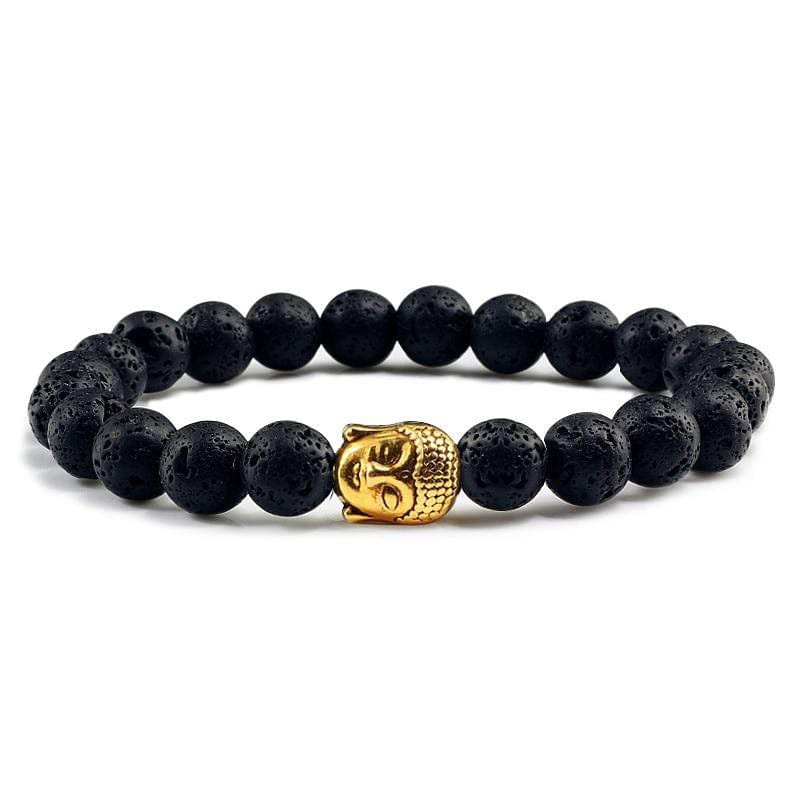 Black Buddha Bead Bracelet
