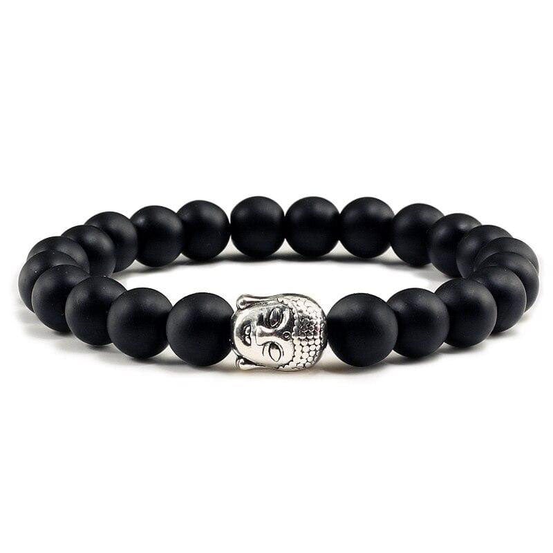 Black Buddha Bead Bracelet