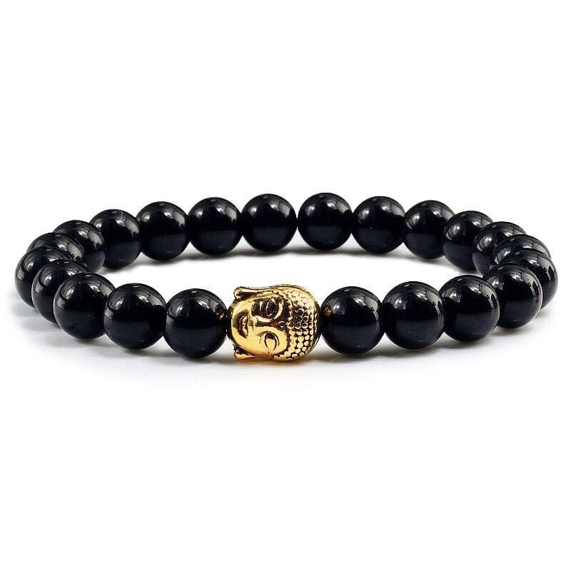 Black Buddha Bead Bracelet