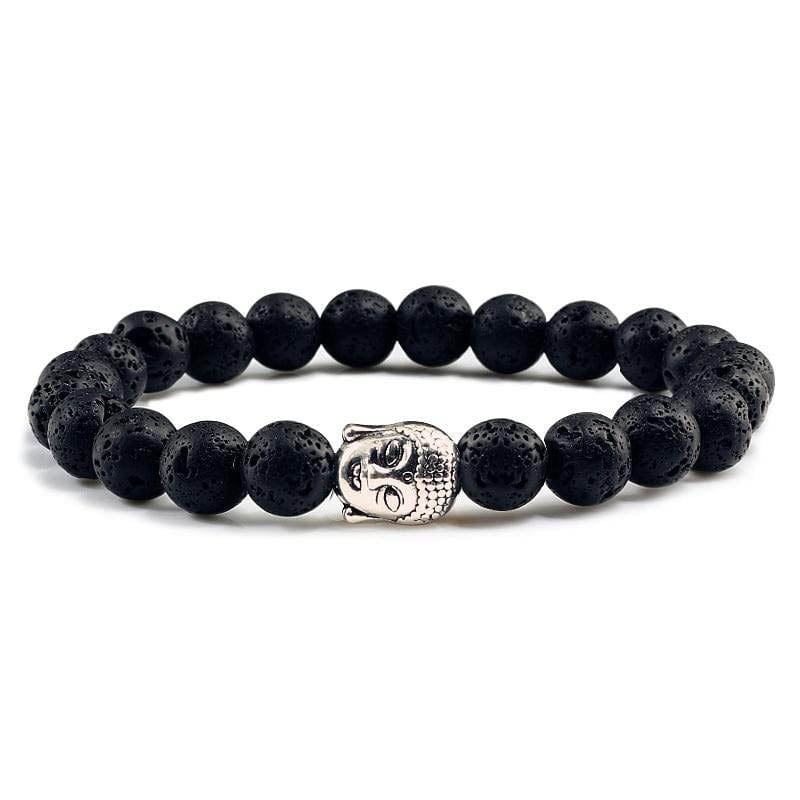Black Buddha Bead Bracelet