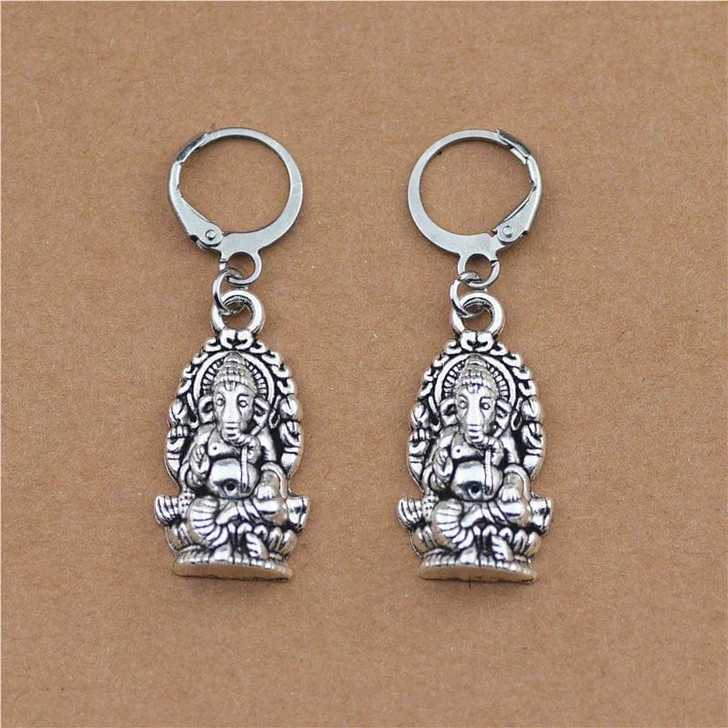 Buddha Earrings Silver
