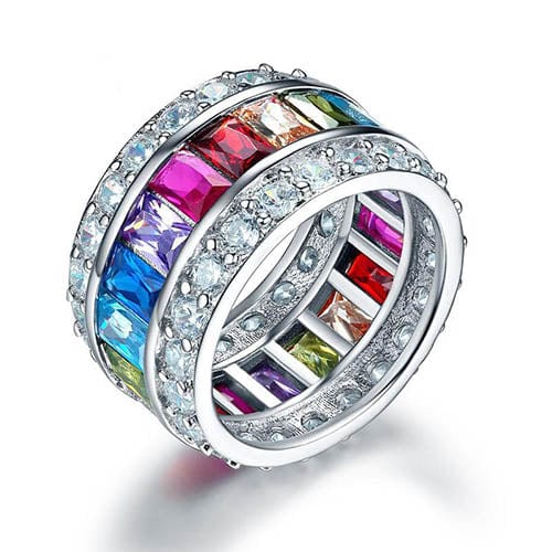 Buddha Gemstone and Diamond Rings