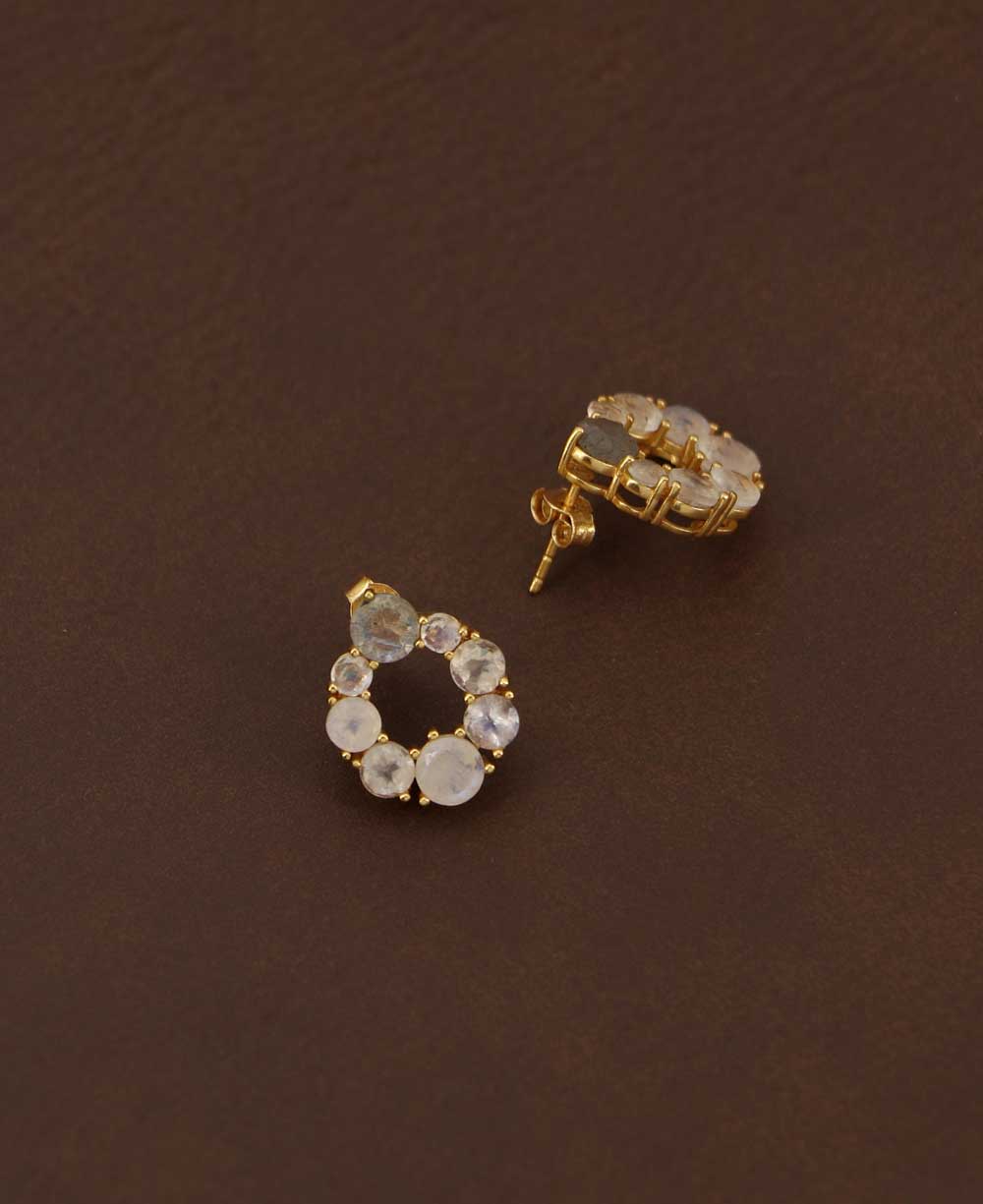 Genuine Gemstone Stud Earrings