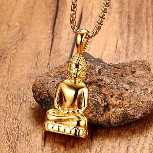 Gold Buddha Pendant