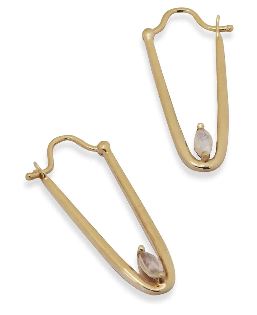 Gold Gemstone Earrings