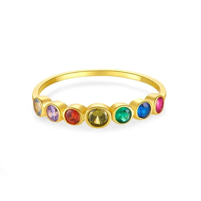 Seven Chakra Stone Ring
