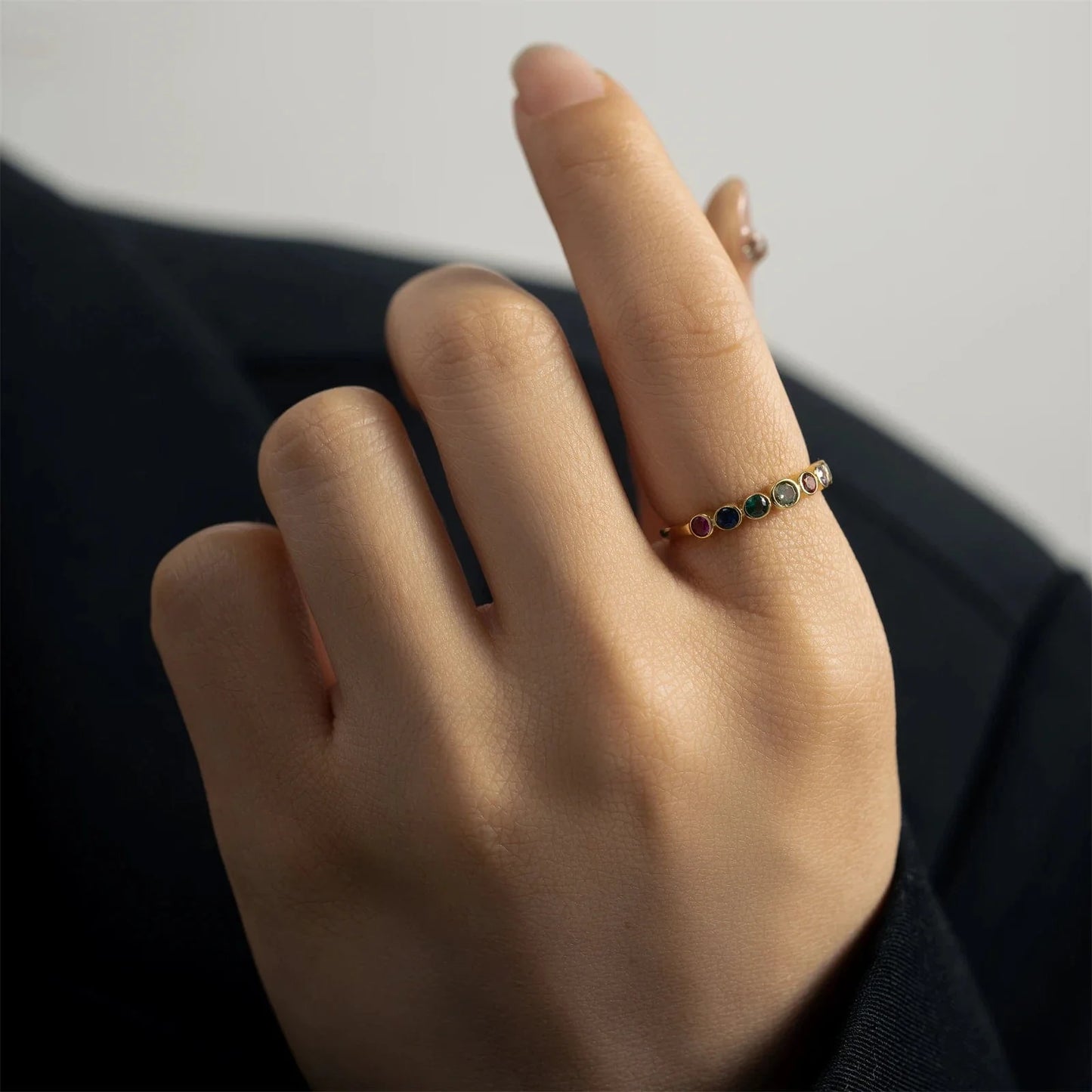 Seven Chakra Stone Ring