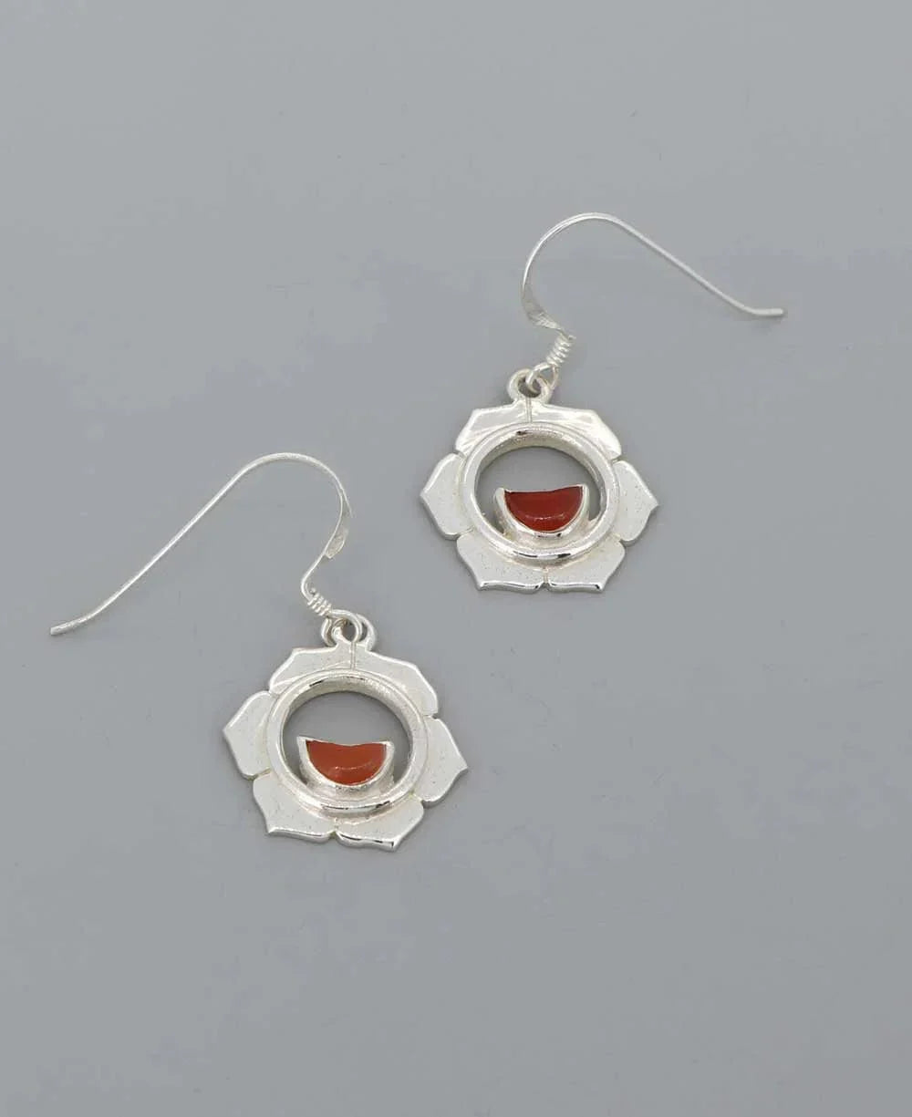 Silver and Gemstone Earrings