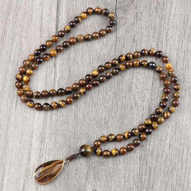 Tiger Eye Mala Necklace