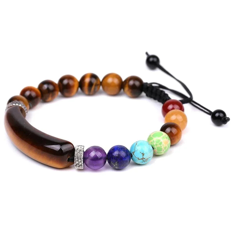 7 Chakra Bracelet with Tiger's Eye