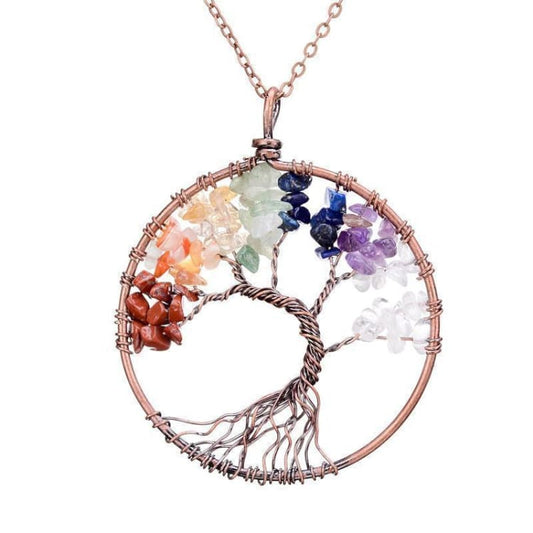 7 Chakra Tree of Life Necklace