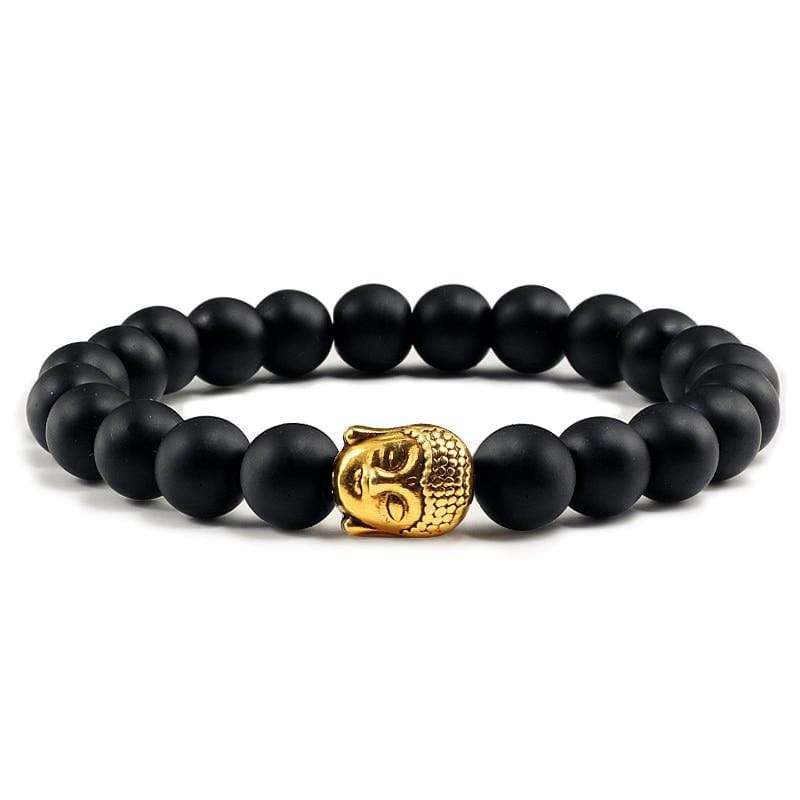 Black Buddha Bead Bracelet
