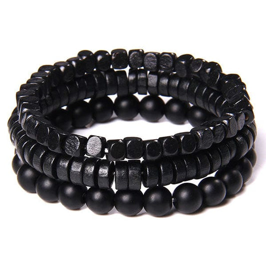 Black Buddha Beads Bracelet