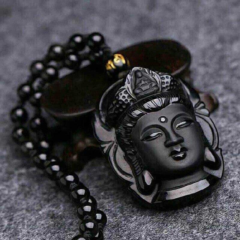 Black Jade Buddha Pendant