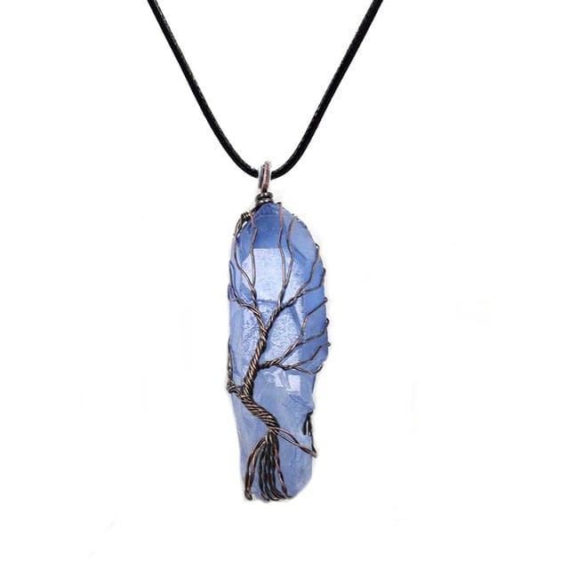 Blue Crystal Gemstone Necklace