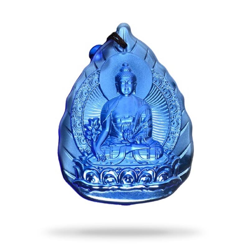 Blue Jade Buddha Pendant