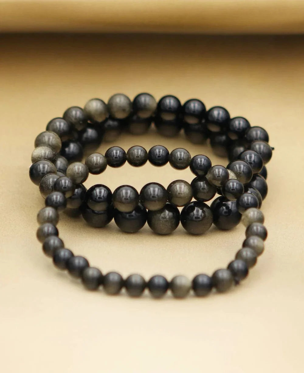 Buddha Power Black Obsidian Bracelet