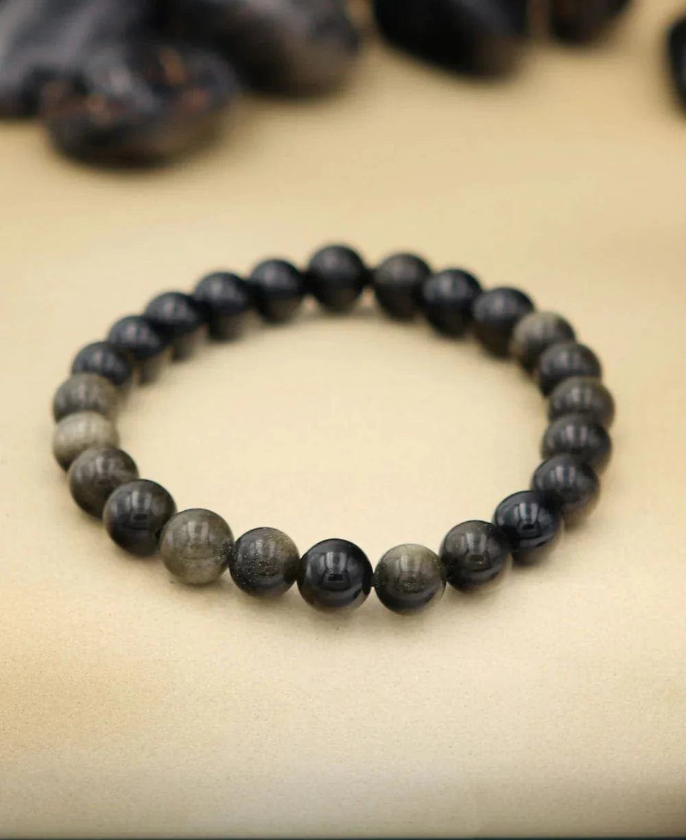 Buddha Power Black Obsidian Bracelet