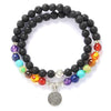 Chakra and Lava Stone Bracelet