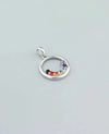 Chakra Gemstone Sterling Silver Small Ring Pendant