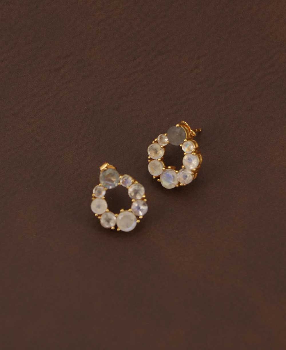 Genuine Gemstone Stud Earrings