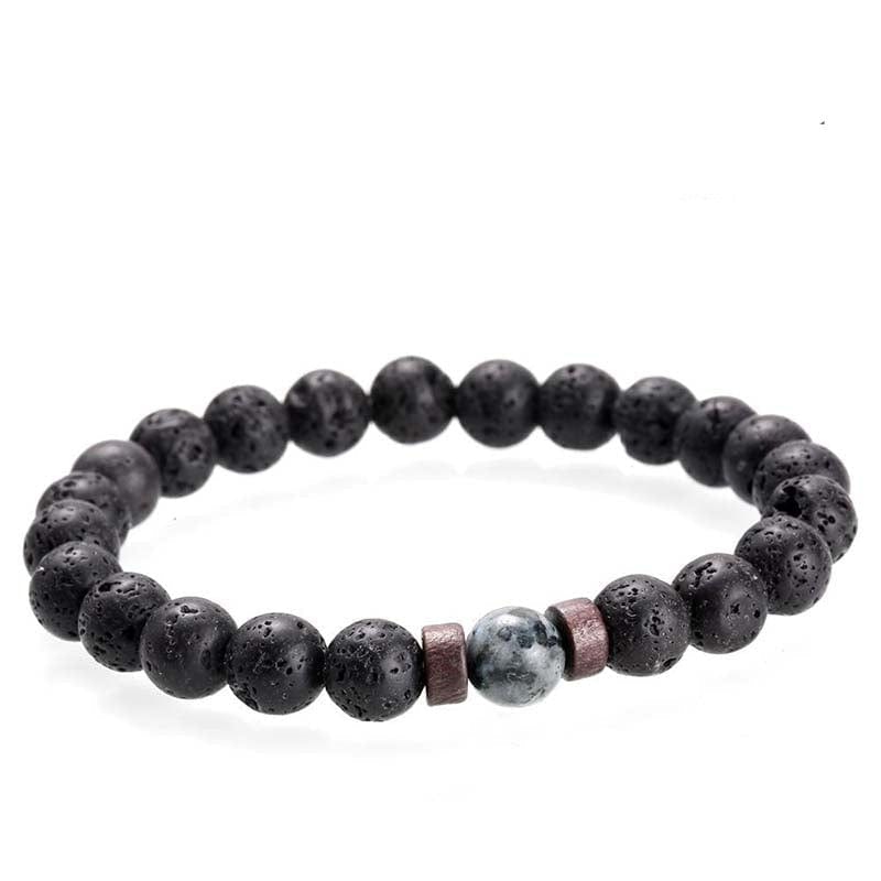 Lava Stone Buddha Bracelet