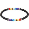 Lava Stone Chakra Bracelet