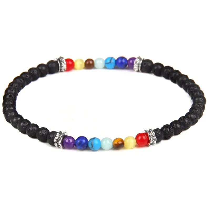 Lava Stone Chakra Bracelet