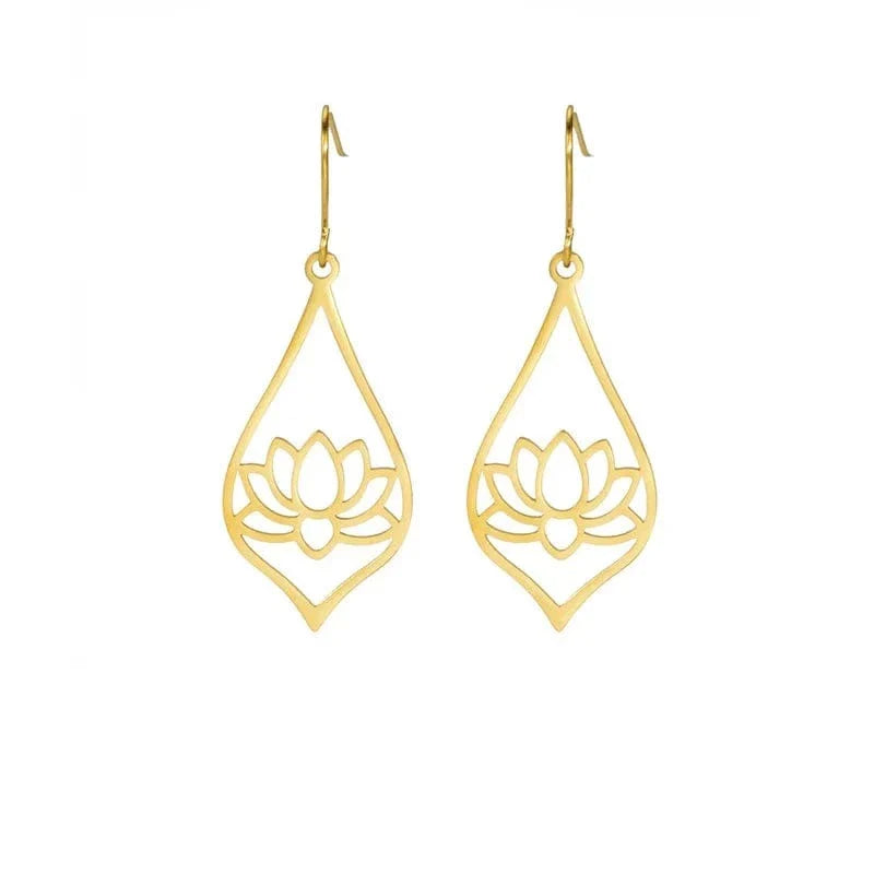 Lotus Drop Earring