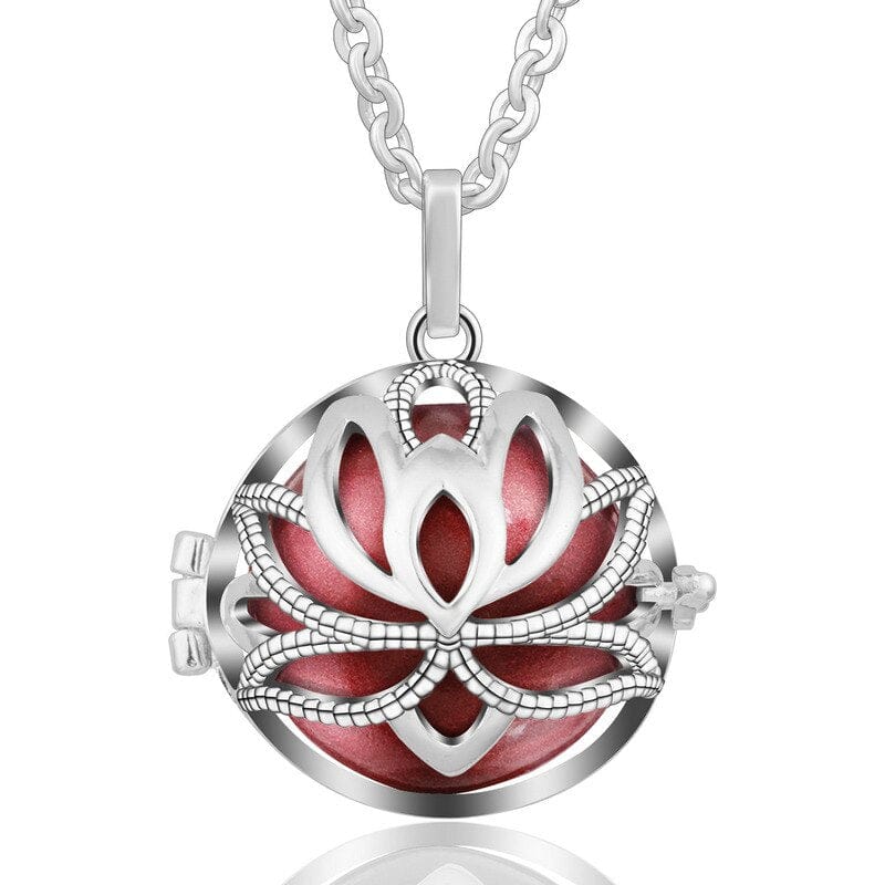 Lotus Silver Pendant Necklace