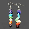 Natural Stone 7 Chakra Drop Earrings