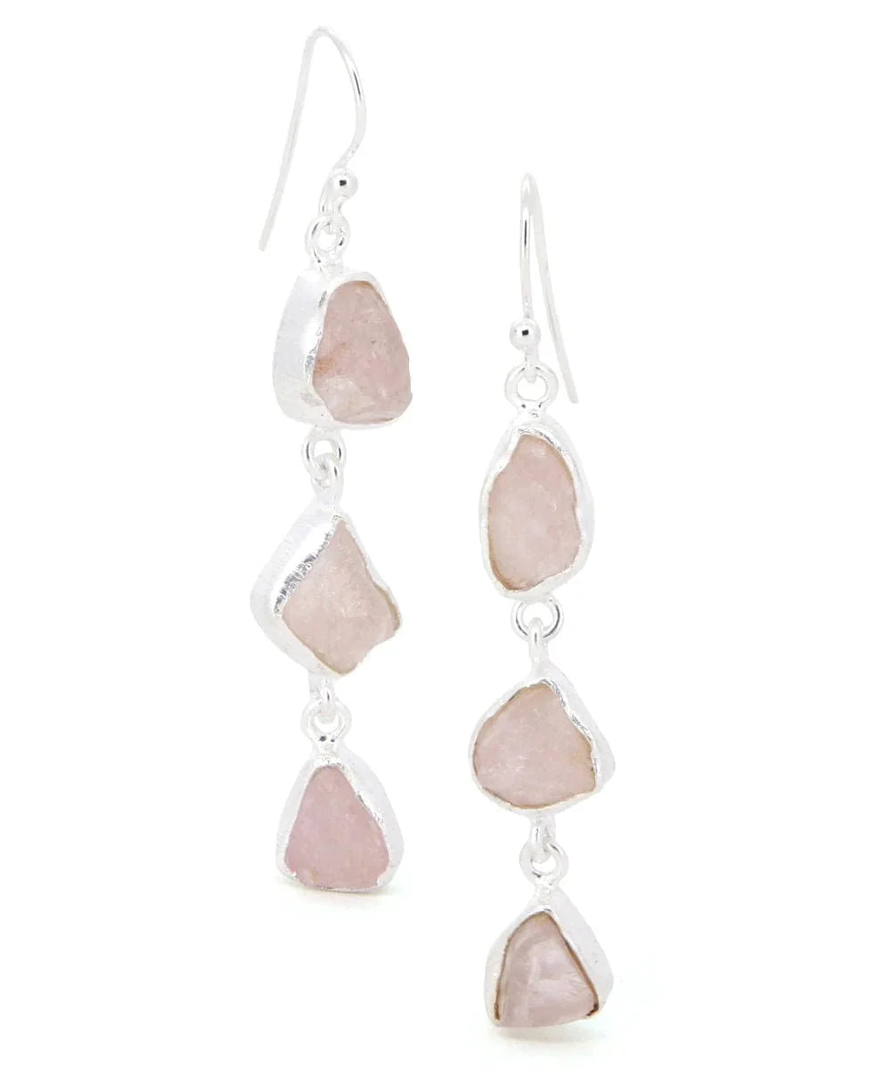 Pink Gemstone Earrings