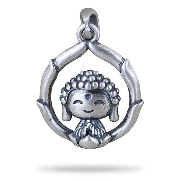 Silver Buddha Pendant