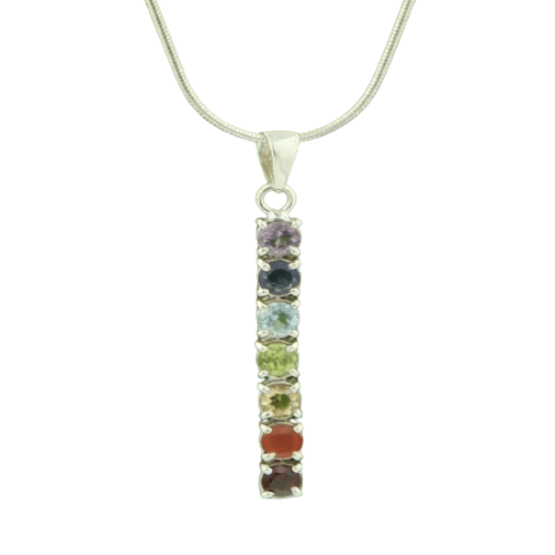 Sterling Chakra Gemstone Pendant