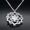 Sterling Silver Gemstone Chakra Lotus Necklace