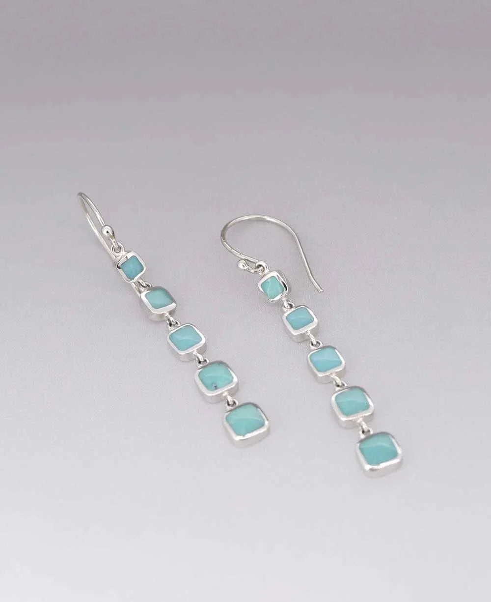 Sterling Silver Turquoise Gemstone Earrings