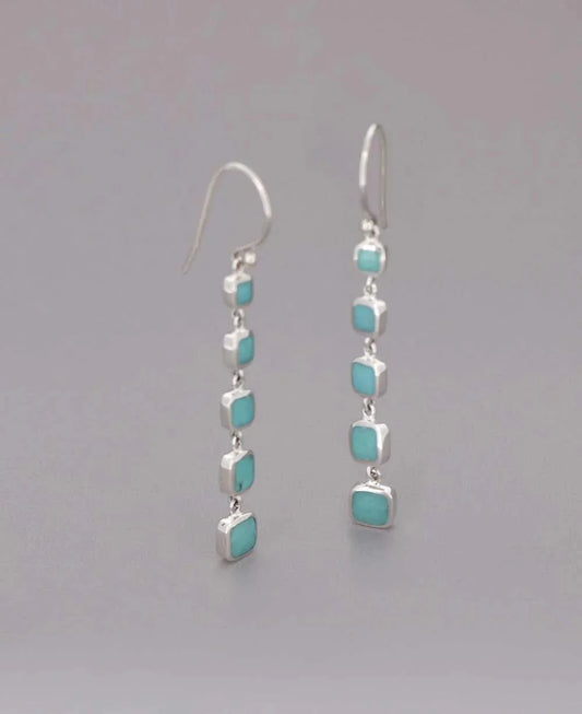 Sterling Silver Turquoise Gemstone Earrings
