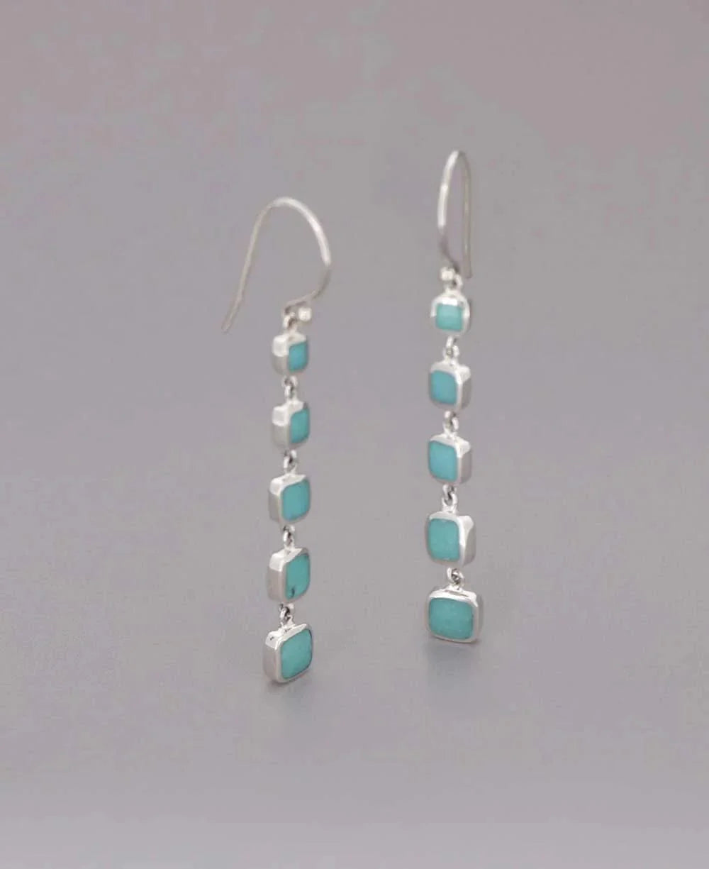 Sterling Silver Turquoise Gemstone Earrings