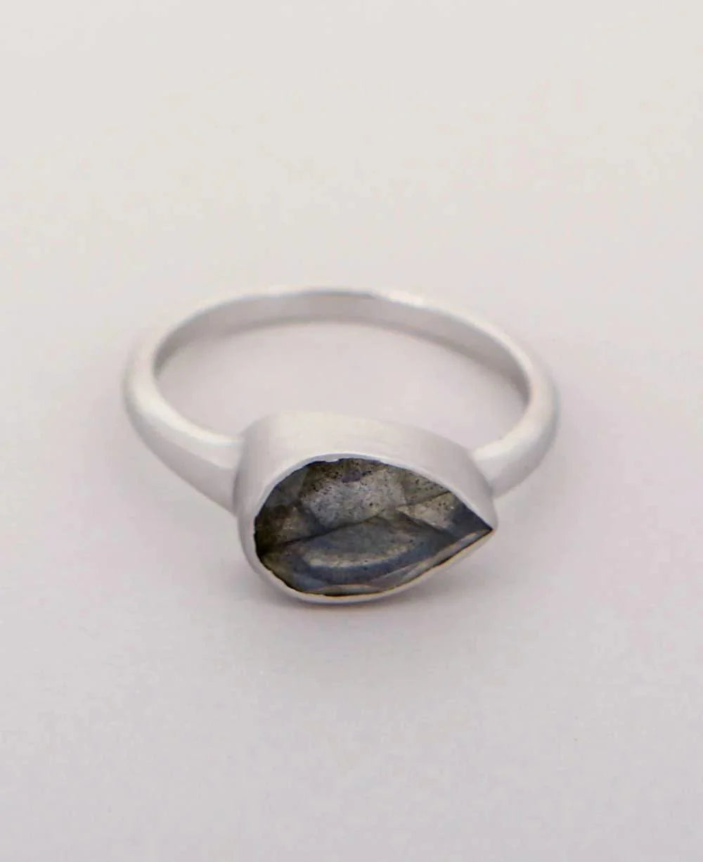 Teardrop Gemstone Ring