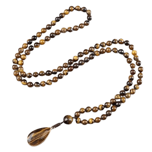 Tiger Eye Mala Necklace