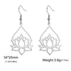 Yoga Lotus Flower Dangle Earrings