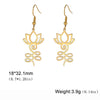 Yoga Lotus Flower Dangle Earrings