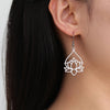 Yoga Lotus Flower Dangle Earrings