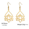 Yoga Lotus Flower Dangle Earrings